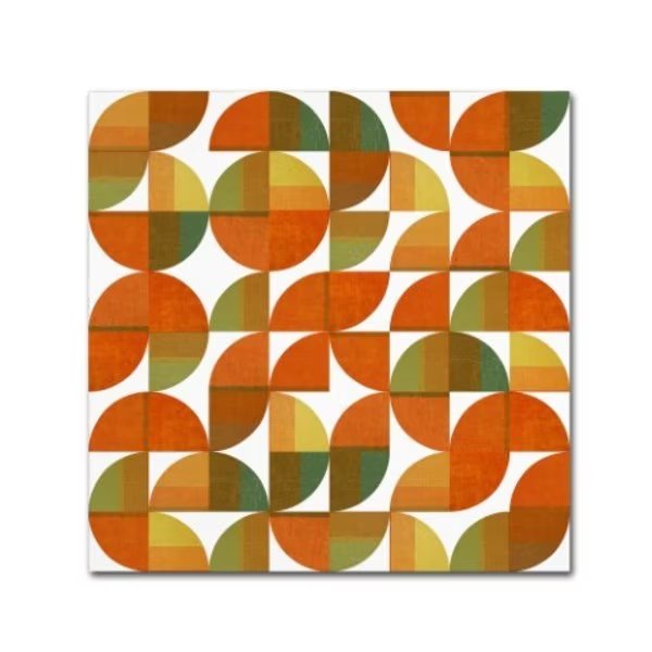 Michelle Calkins 'Sixty Four Quarters' Canvas Art, 24x24, Trademark Fine Art, Mfr#: MC0274-C2424GG